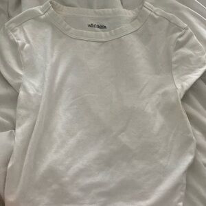 Cropped plain white shirt!